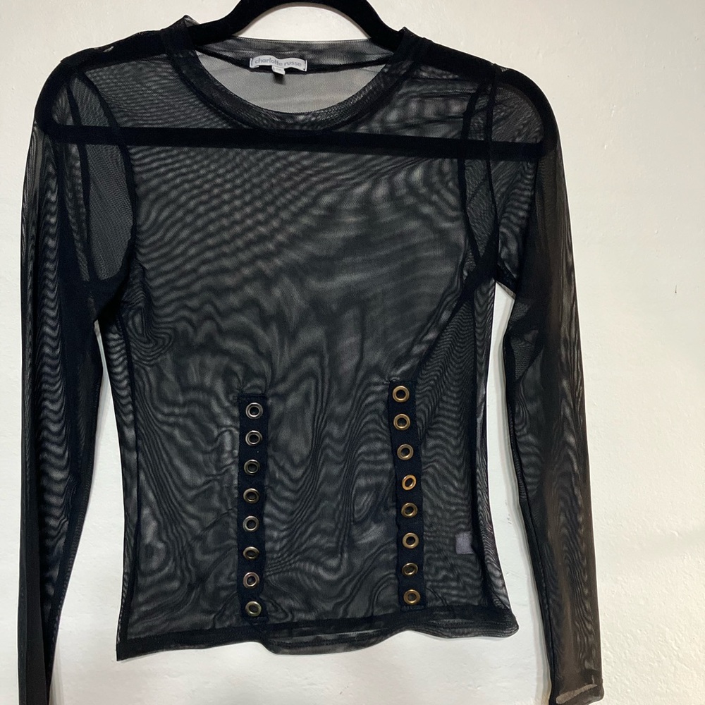 Charlotte Russe Sexy/Goth mesh shirt M